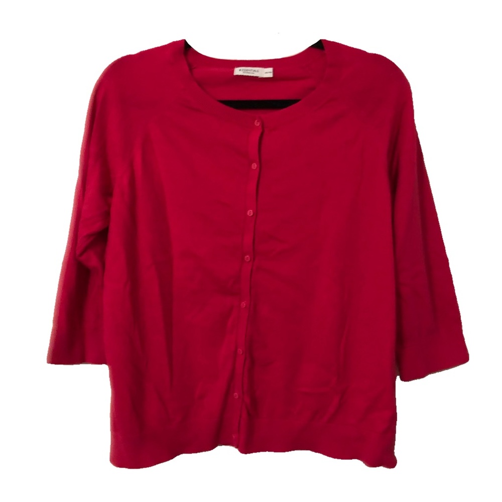 Reitmans Hot Pink Button Front Cardigan
